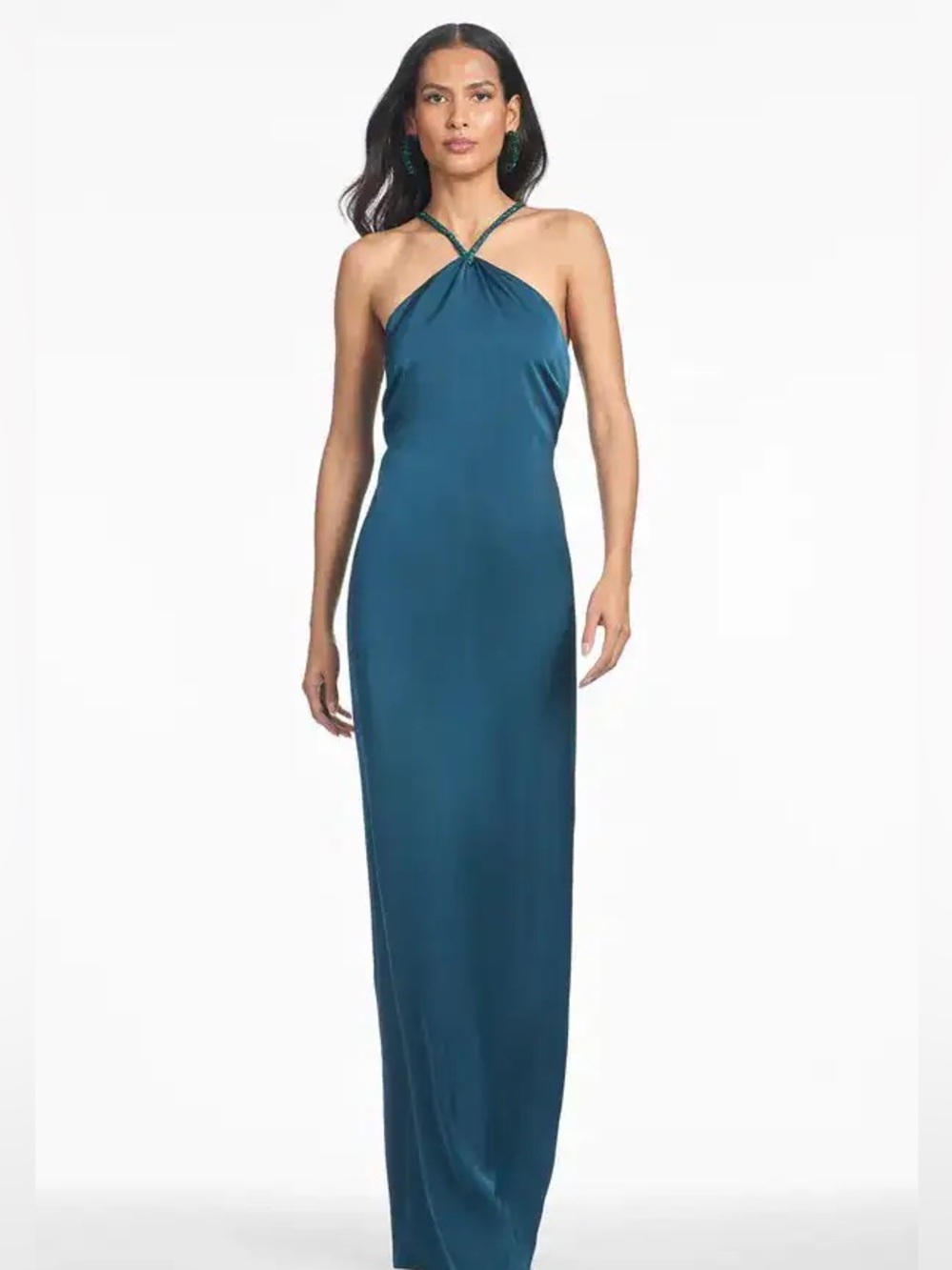 Sachin + Babi Becca Gown in Bottle Green